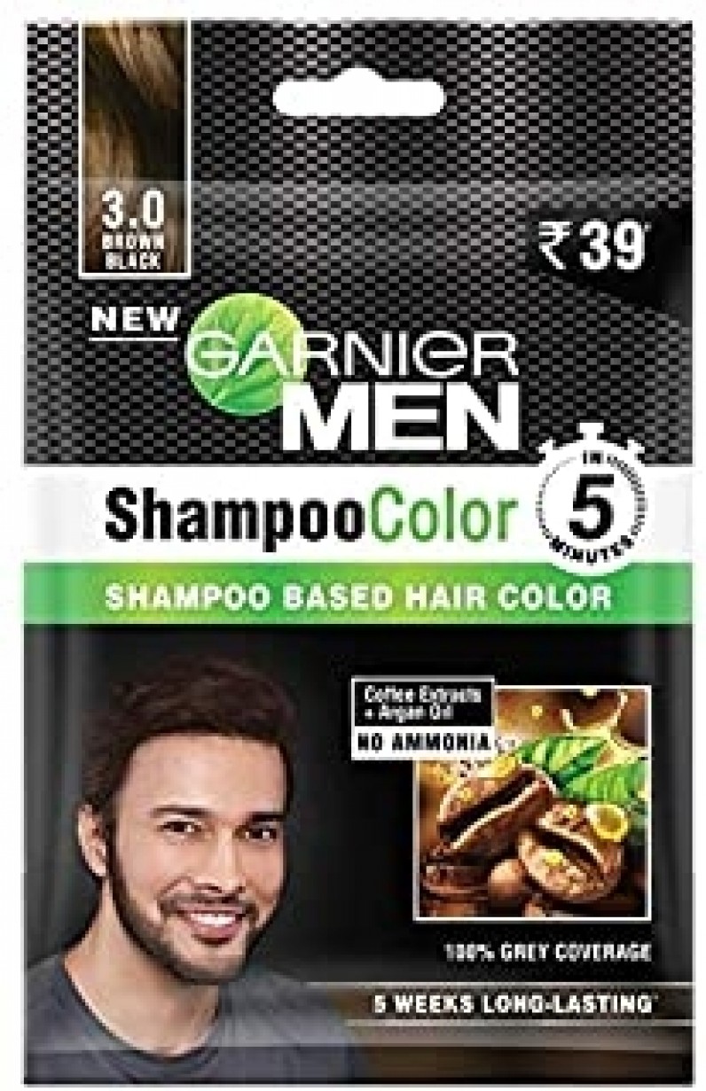 Garnier Men Shampoo Hair Color Shade 1.0 Natural Black