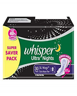 WHISPER ULTRA NIGHT 30 PADS XL