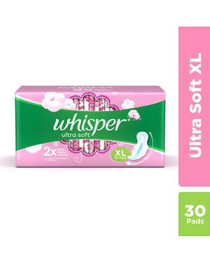 WHISPER ULTRA SOFT XL 30PADS                 